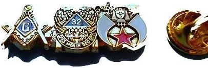 3 in One Masters 32nd Degree Shriners Large Pin — product photo