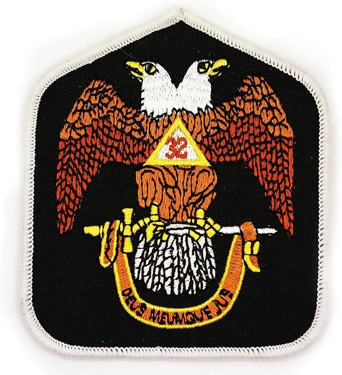 32nd Degree Eagle Embroidered Masonic Patch - [Black, Brown & Yellow][3''… — product photo