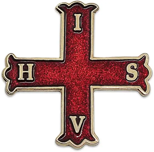 Knight of the Red Cross of Constantine Masonic Lapel Pin - [Red & Gold][1''… — product photo