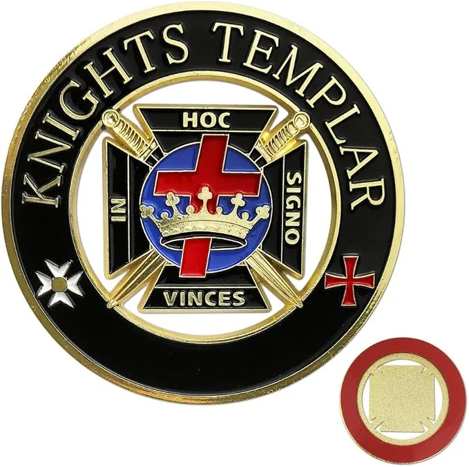 Knights Templar Masonic Auto Emblem — product photo