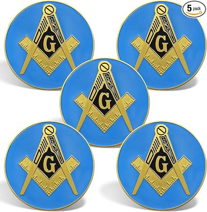 Masonic Car Emblem 3 inches Freemason Car Decals Square and Compasses Auto… — product photo