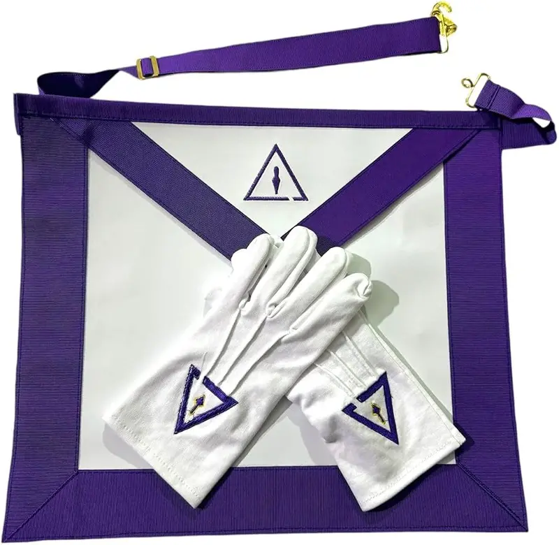 Masonic Council Royal & Select Master RSM Member Apron faux leather with… — product photo