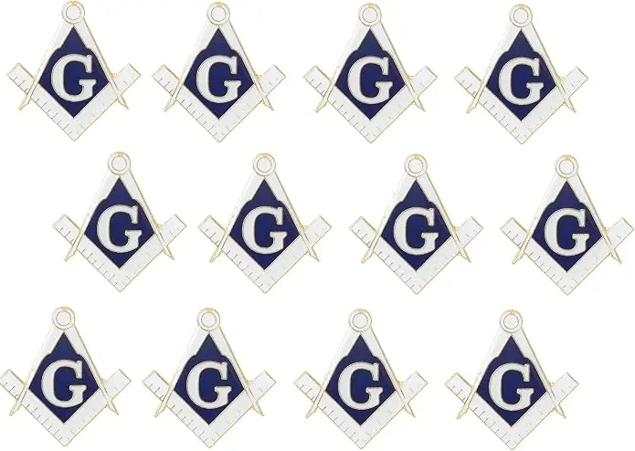 Masonic Freemason Square & Compass Lapel Hat Pin — product photo