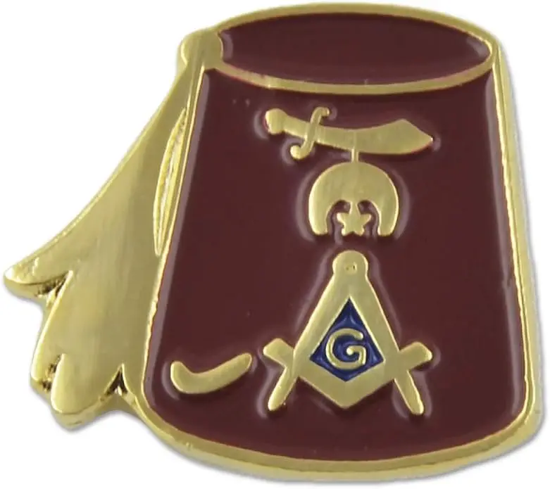 Masonic Shrine Shriner Fez HAT TIE OR LAPEL PIN — product photo