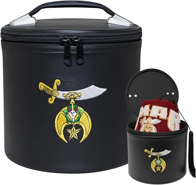 Masonic Shriner Fez Hat/Cap Case Black — product photo