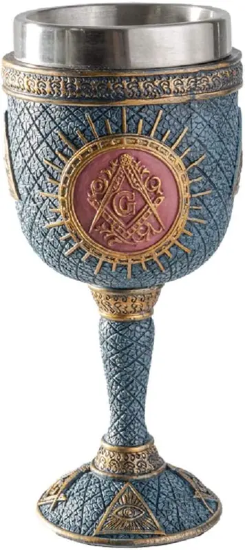Pacific Giftware Masonic Square and Compasses Goblet with Removable Inner… — product photo