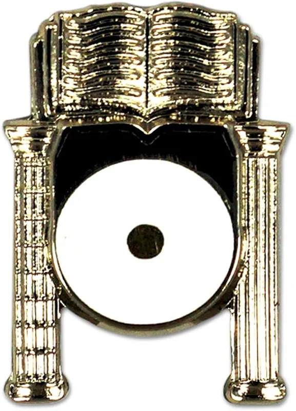 Point Within a Circle Inside Columns Masonic Lapel Pin - [Silver &… — product photo