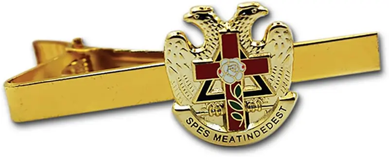 Scottish Rite Rose Croix Cross 32 Degree Masonic Masonry Freemason Tie Bar… — product photo