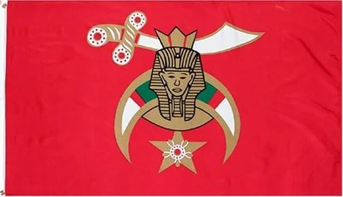 Shriner Flag - 3 foot by 5 foot Polyester (NEW) — product photo