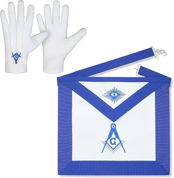 SialkotCrafts Premium Lambskin Masonic Blue Lodge Master Mason Embroidered… — product photo