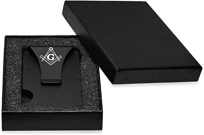 TANFENJRRFID Blocking Slim Wallet Credit Card Holder Money Clip with Mason… — product photo