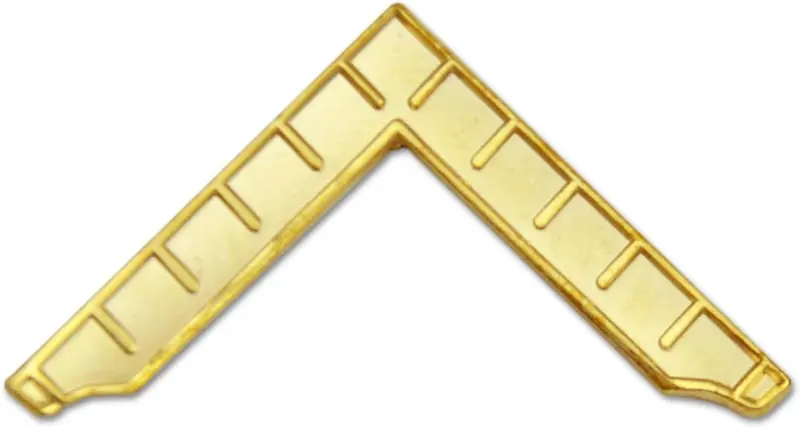 Worshipful Master's Square Masonic Lapel Pin - [Gold][1 1/4'' Wide] — product photo